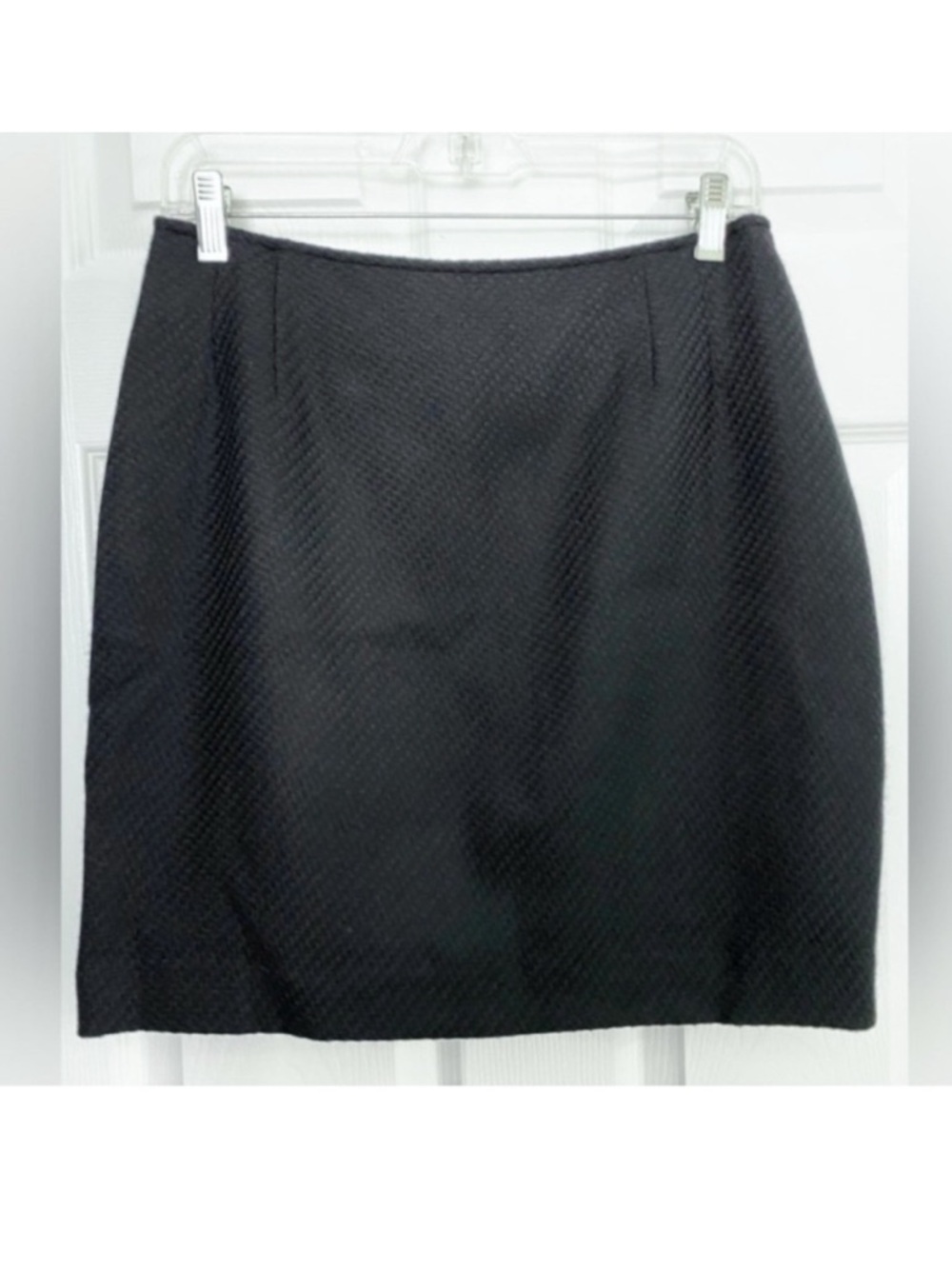 Raffinati Black Wool Mini Skirt